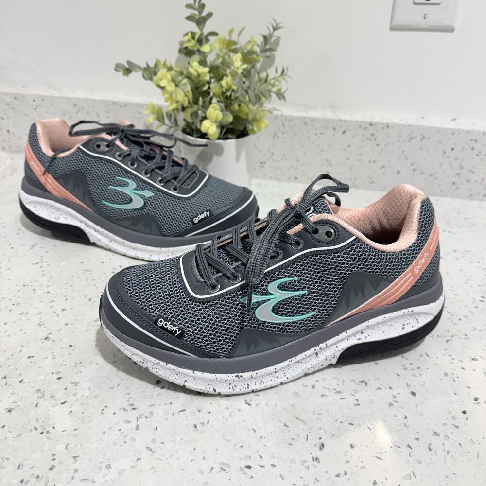 Gravity Defyer Women's G-Defy Mighty Walking Sneakers Size 9 pink/gray comfort